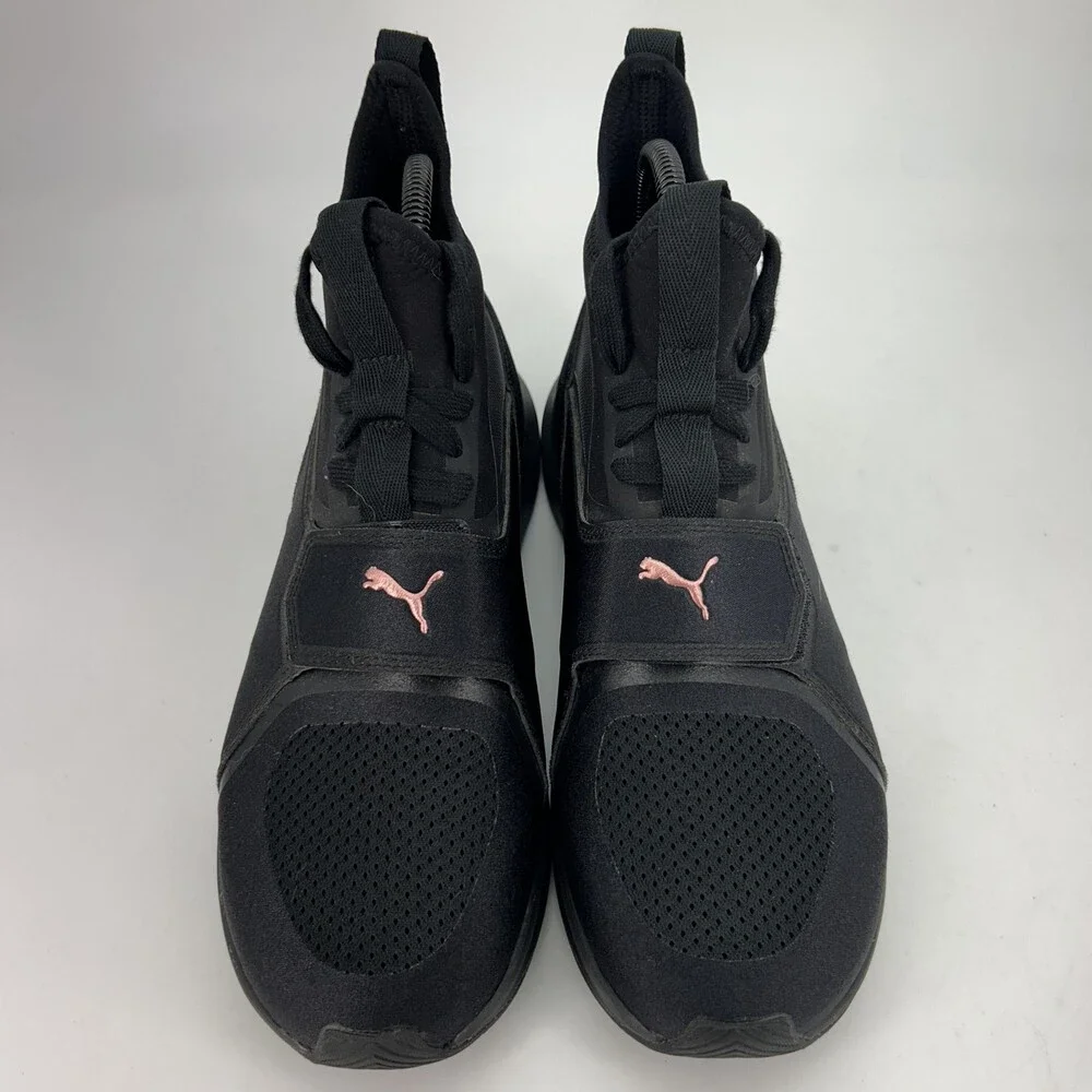 PUMA Ignite Shoes Womens Size 9 Black Mesh Mid Top Training Sneakers 190818 05